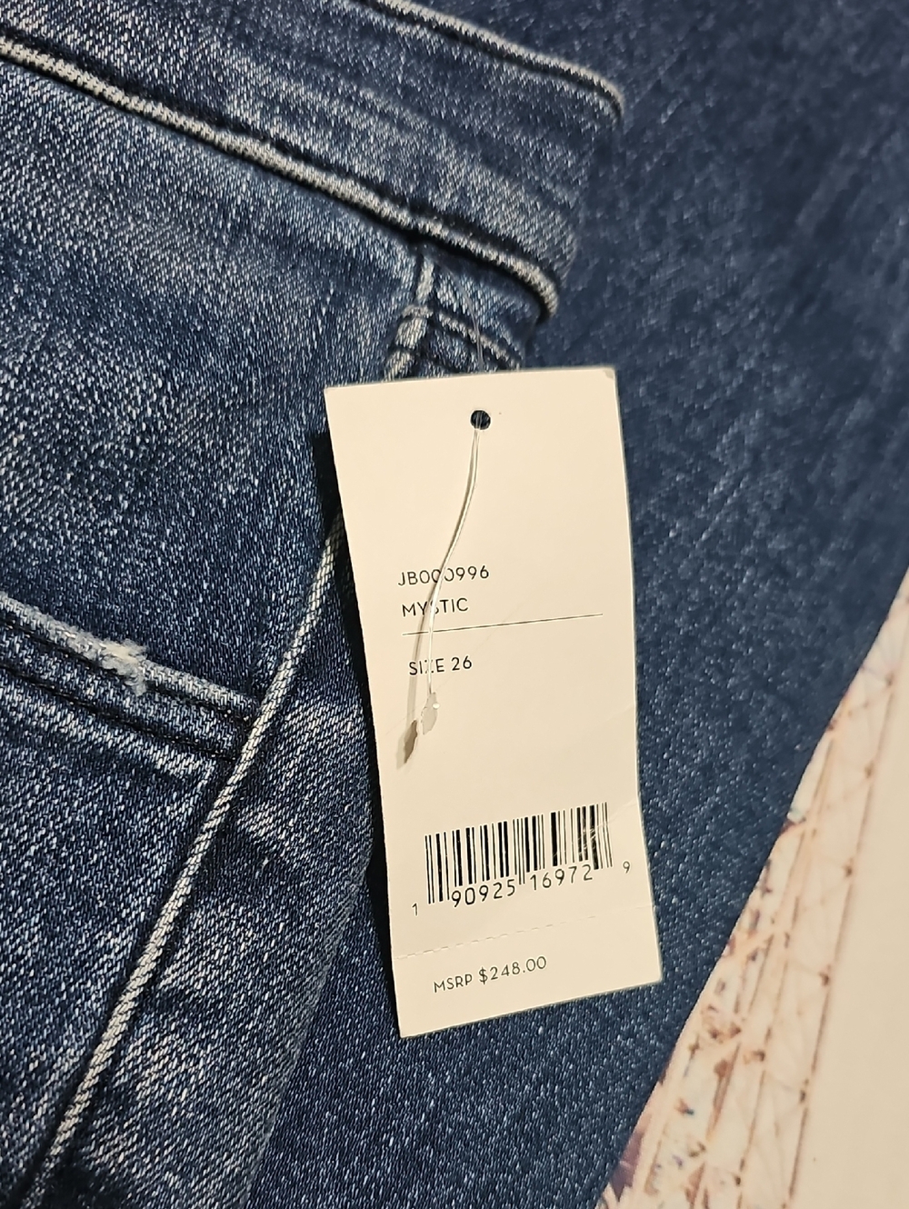 J Brand High Rise Crop Distressed High Waist Jeans Ruby Mystic Size 26 NWT - Picture 5 of 8